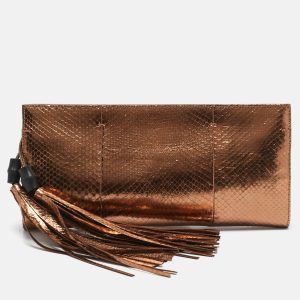 Gucci Bronze Python Nouveau Fringe Clutch, Clutches & Special Occasion Bags - Luxury Closet catalog