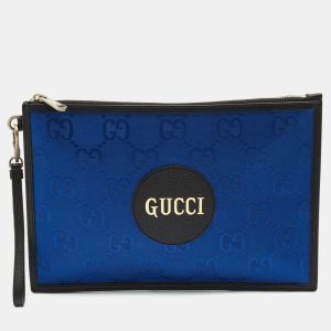 Gucci Blue/Black GG Nylon and Leather Off The Grid Clutch, Clutches & Special Occasion Bags - Luxury Closet catalog