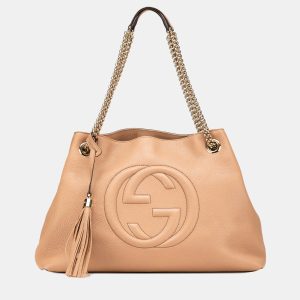 Gucci Beige Medium Leather Soho Chain Tote, Tote Handbags - Luxury Closet catalog