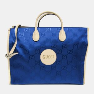 Gucci Blue Off-White Off The Grid GG Nylon Canvas Leather Shoulder Bag, Shoulder Bags - Luxury Closet catalog