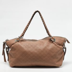 Gucci Old Rose Guccissima Leather Bamboo Bar Shoulder Bag, Shoulder Bags - Luxury Closet catalog