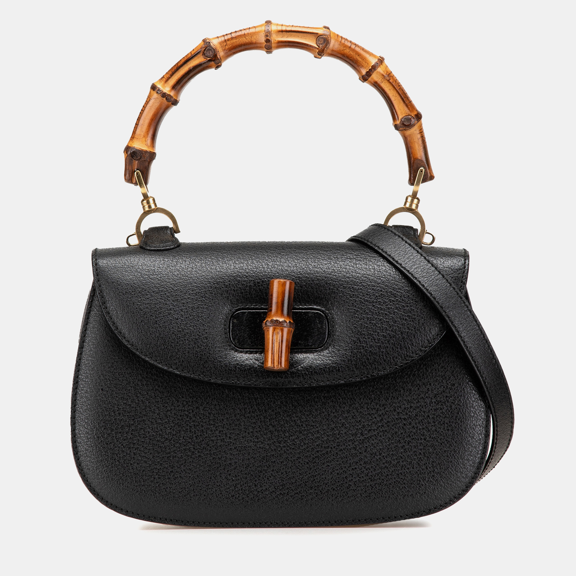 Gucci Black Calfskin Bamboo Night, Satchels - Luxury Closet catalog