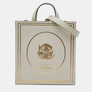 Gucci Beige Garden Calfskin Mushrooms Vertical Shopping Tote, Tote Handbags - Luxury Closet catalog