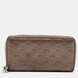 Gucci Metallic Guccissima Leather Long Zip Around Wallet, Wallets & Money Clips - Luxury Closet catalog