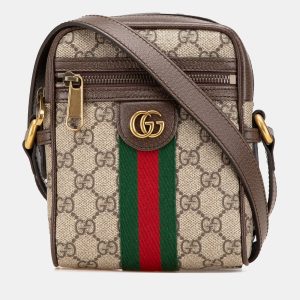 Gucci Beige Brown Mini GG Supreme Ophidia Crossbody, Shoulder Bags - Luxury Closet catalog