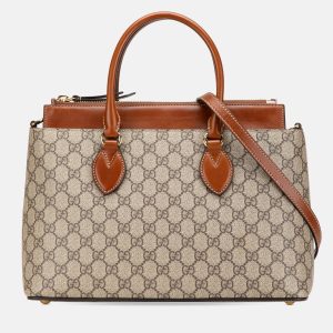 Gucci Beige GG Supreme Linea A Satchel, Satchels - Luxury Closet catalog