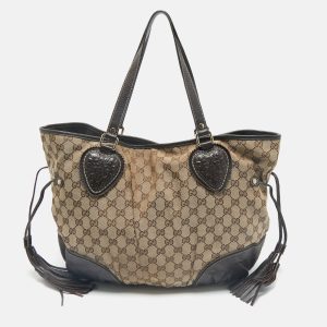 Gucci Beige/Brown GG Canvas and Leather Tribeca Tote, Tote Handbags - Luxury Closet catalog