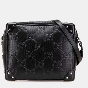Gucci Black GG Embossed Leather Crossbody, Shoulder Bags - Luxury Closet catalog