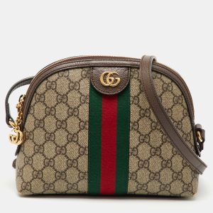 Gucci Beige/Brown GG Supreme Canvas and Leather Ophidia Bag, Satchels - Luxury Closet catalog