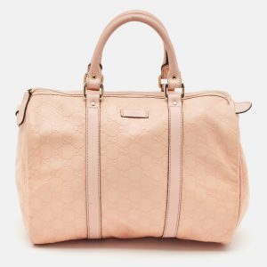 Gucci Peach Guccissima Leather Medium Joy Boston Bag, Satchels - Luxury Closet catalog
