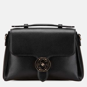 Gucci Black Small Dollar Calf Interlocking G Satchel, Satchels - Luxury Closet catalog