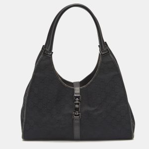 Gucci Black GG Canvas and Leather Jackie O Hobo, Shoulder Bags - Luxury Closet catalog