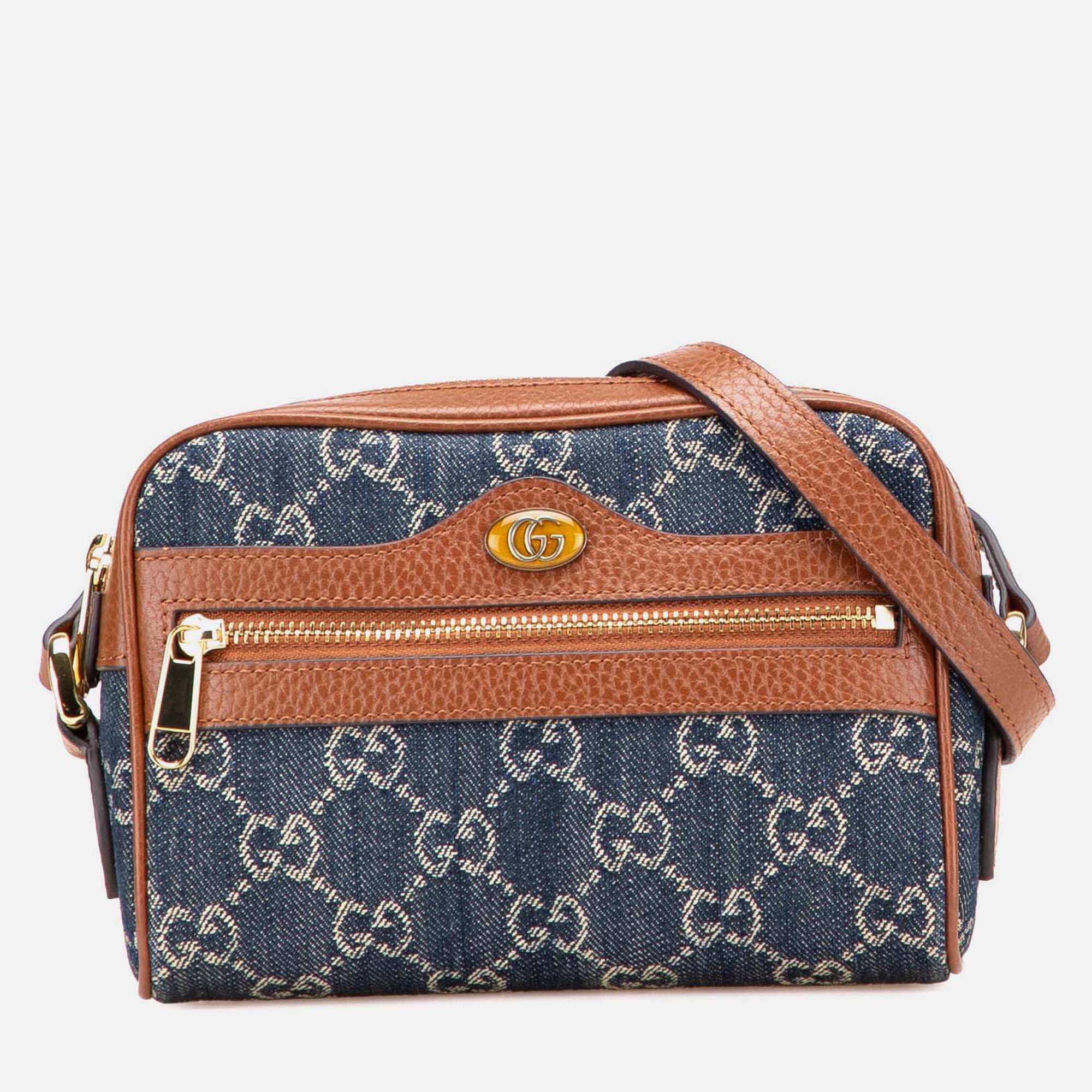 Gucci Blue Mini GG Denim Ophidia Crossbody, Shoulder Bags - Luxury Closet catalog
