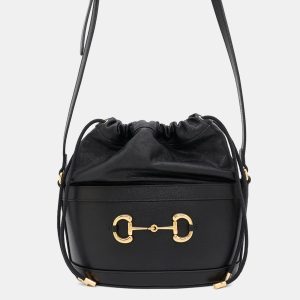 Gucci Horsebit 1955 Black Leather Bucket Bag, Handbags - Luxury Closet catalog
