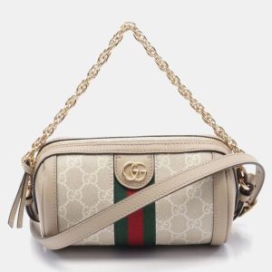 Gucci Ophidia Mini Beige Multicolor Coated Canvas Leather Shoulder Bag, Handbags - Luxury Closet catalog