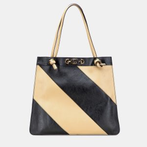 Gucci Black Smooth Calfskin Diagonal Striped Zumi Tote, Tote Handbags - Luxury Closet catalog