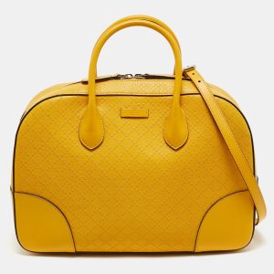 Gucci Yellow Diamante Leather Medium Bright Satchel, Satchels - Luxury Closet catalog