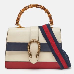 Gucci Tricolor Leather Medium Dionysus Bamboo Top Handle Bag, Satchels - Luxury Closet catalog