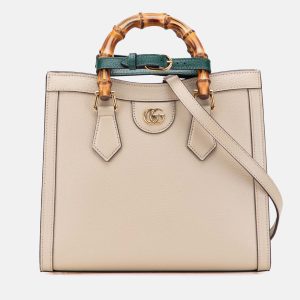 Gucci Beige Small Leather Bamboo Diana Satchel, Satchels - Luxury Closet catalog