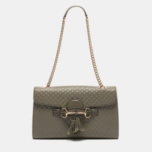 Gucci Grey Microguccissima Leather Medium Emily Chain Shoulder Bag, Shoulder Bags - Luxury Closet catalog