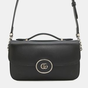 Gucci Petit GG Mini Black Leather Shoulder Bag, Handbags - Luxury Closet catalog