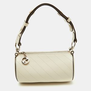 Gucci White Diagonal Quilted Leather Mini Blondie Bag, Shoulder Bags - Luxury Closet catalog