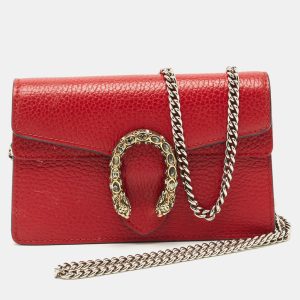Gucci Dark Red Leather Dionysus Mini Crossbody Bag, Shoulder Bags - Luxury Closet catalog
