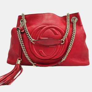 Gucci Soho Medium Red Leather Shoulder Bag, Handbags - Luxury Closet catalog