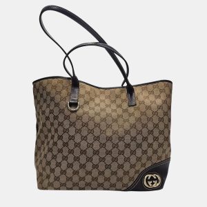 Gucci Britt GG Canvas Leather Tote Bag, Tote Handbags - Luxury Closet catalog