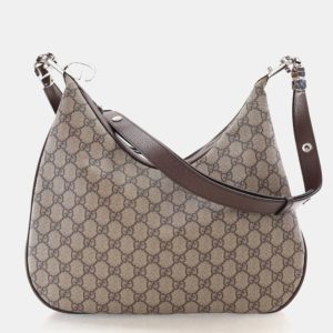 Gucci Attache Medium Brown GG Supreme Canvas Shoulder Bag, Handbags - Luxury Closet catalog
