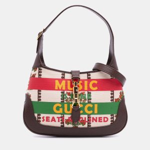 Gucci Brown Small Canvas 100 Centennial Music Jackie 1961 Crossbody, Shoulder Bags - Luxury Closet catalog