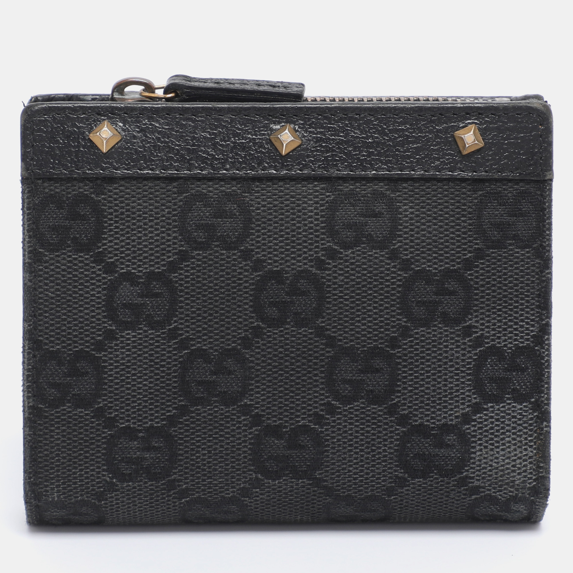 Gucci Black GG Canvas and Leather Compact Wallet, Wallets & Money Clips - Luxury Closet catalog