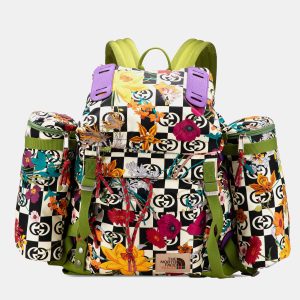 Gucci Multicolor The North Face Floral Multicolor Nylon and Leather Backpack, Backpacks - Luxury Closet catalog