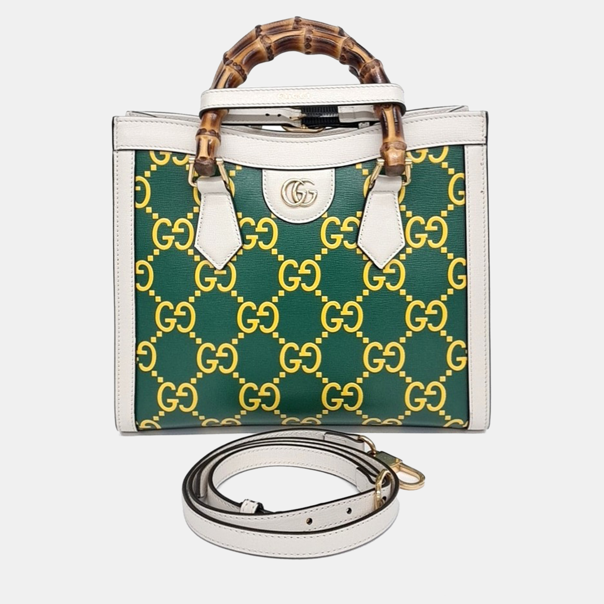Gucci Green Leather Diana Bamboo Tote Bag Small, Tote Handbags - Luxury Closet catalog
