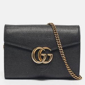 Gucci Black Leather GG Marmont Wallet on Chain, Wallets & Money Clips - Luxury Closet catalog