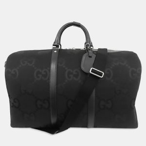 Gucci Black Large Jumbo GG Canvas Duffle Bag, Backpacks - Luxury Closet catalog
