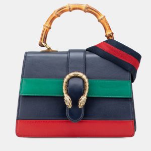 Gucci Multicolor Medium Leather Bamboo Dionysus Web Satchel, Satchels - Luxury Closet catalog