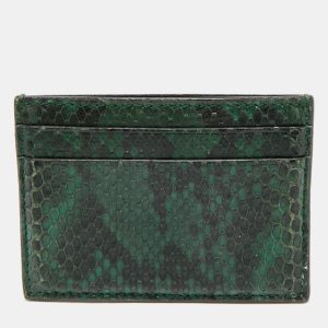Gucci Dark Green/Black Python Card Holder, Wallets & Money Clips - Luxury Closet catalog