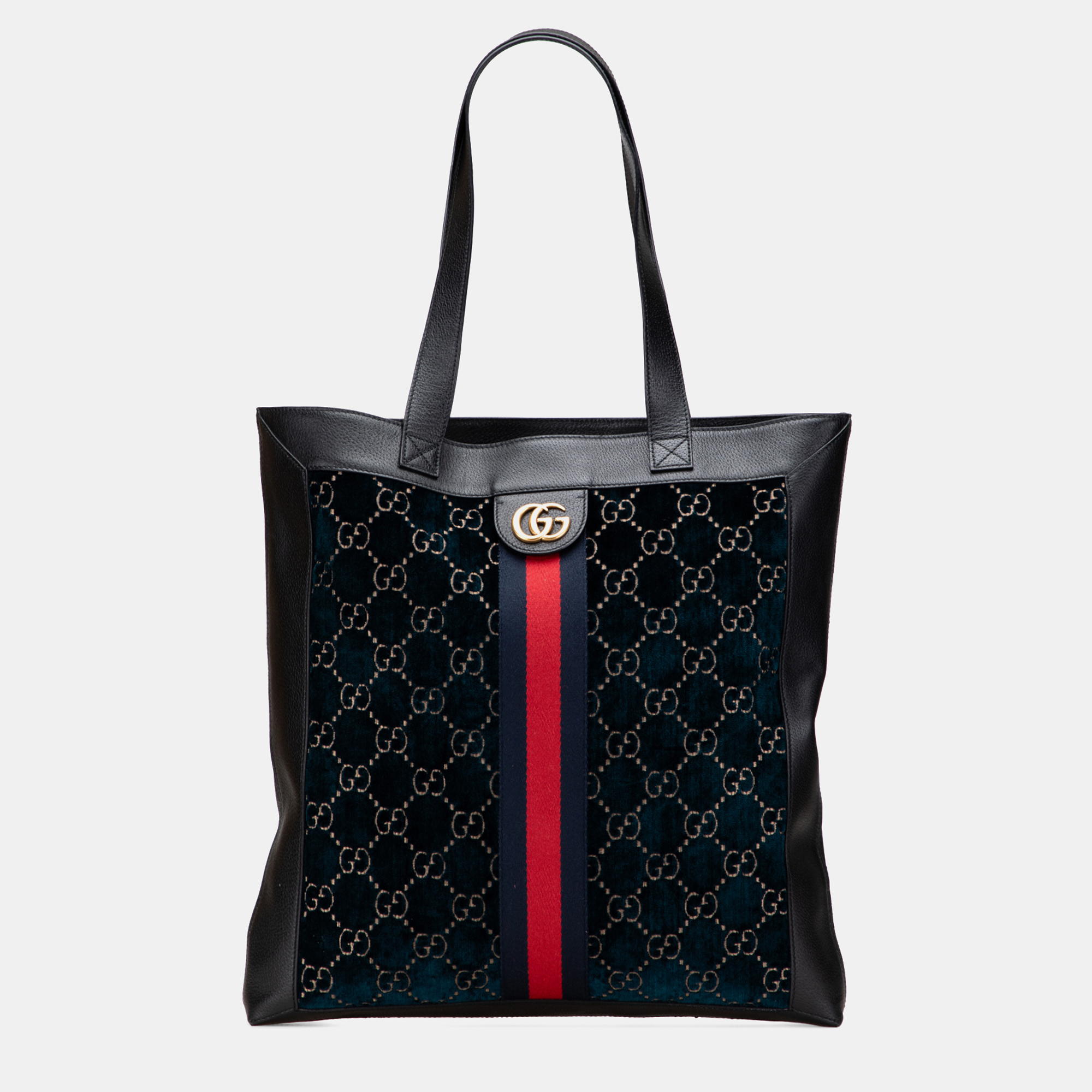 Gucci Navy Blue Large GG Velvet Web Ophidia Tote, Tote Handbags - Luxury Closet catalog