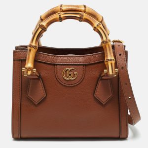 Gucci Brown Leather Mini Diana Tote, Tote Handbags - Luxury Closet catalog