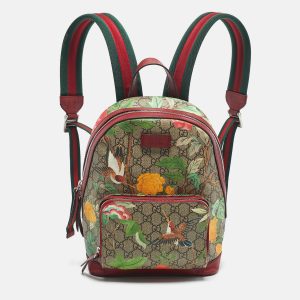 Gucci Red/Multicolor Tian GG Supreme Canvas Backpack, Backpacks - Luxury Closet catalog