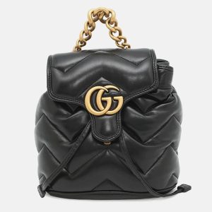 Gucci Gg Marmont Mini Backpack Black Leather, Backpacks - Luxury Closet catalog