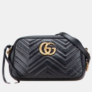 Gucci Black Small GG Marmont Matelasse Leather Crossbody, Shoulder Bags - Luxury Closet catalog