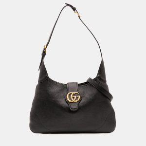 Gucci Black Medium Leather Aphrodite Crossbody Bag, Shoulder Bags - Luxury Closet catalog