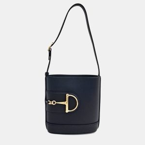 Gucci Black Leather 73 Small Bucket Bag, Handbags - Luxury Closet catalog