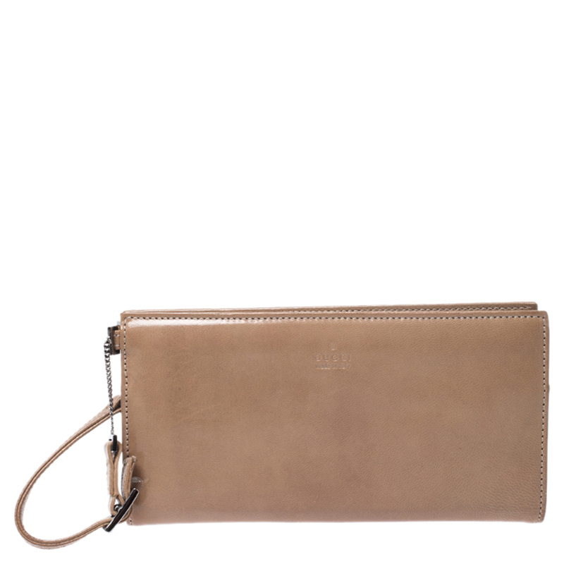 Gucci Light Brown Leather Wristlet Wallet, Wallets & Money Clips - Luxury Closet catalog