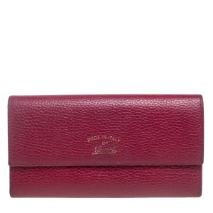 Gucci Burgundy Leather Swing Continental Wallet, Wallets & Money Clips - Luxury Closet catalog