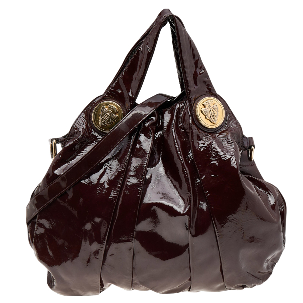 Gucci Burgundy Patent Leather Large Hysteria Tote, Tote Handbags - Luxury Closet catalog