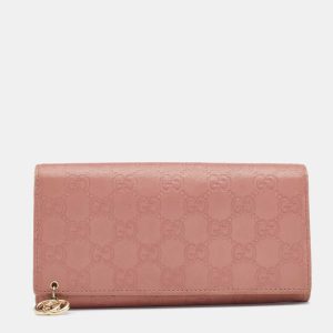 Gucci Pink Guccissima Leather Interlocking G Continental Wallet, Wallets & Money Clips - Luxury Closet catalog