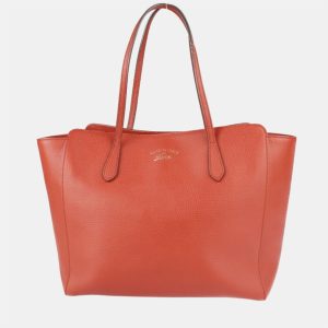 Gucci Orange Leather Medium Swing Tote Bag, Tote Handbags - Luxury Closet catalog